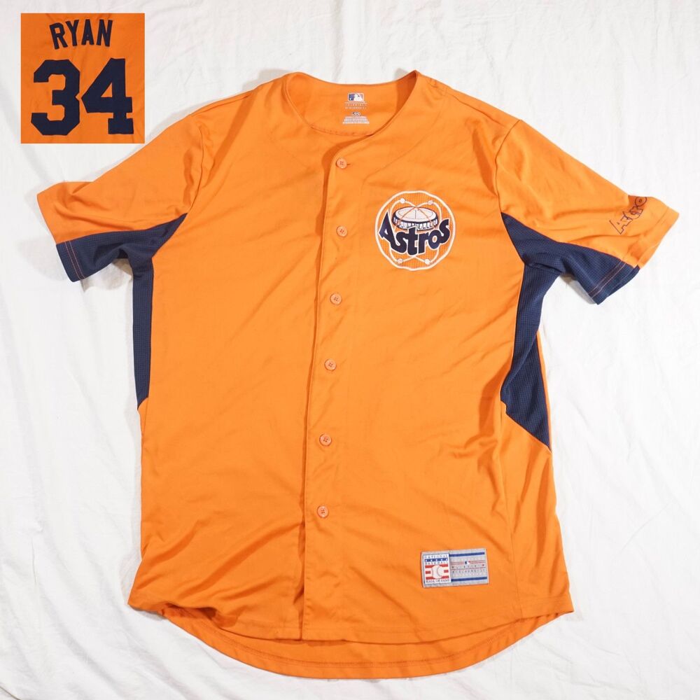 Houston Astros Nolan Ryan #34 Baseball Jersey AstroDome MLB See Photos